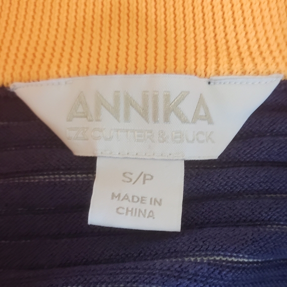 Annika by Cutter & Buck Stripe Moisture Wicking Drytec Technical Zip Sweater - Picture 11 of 12